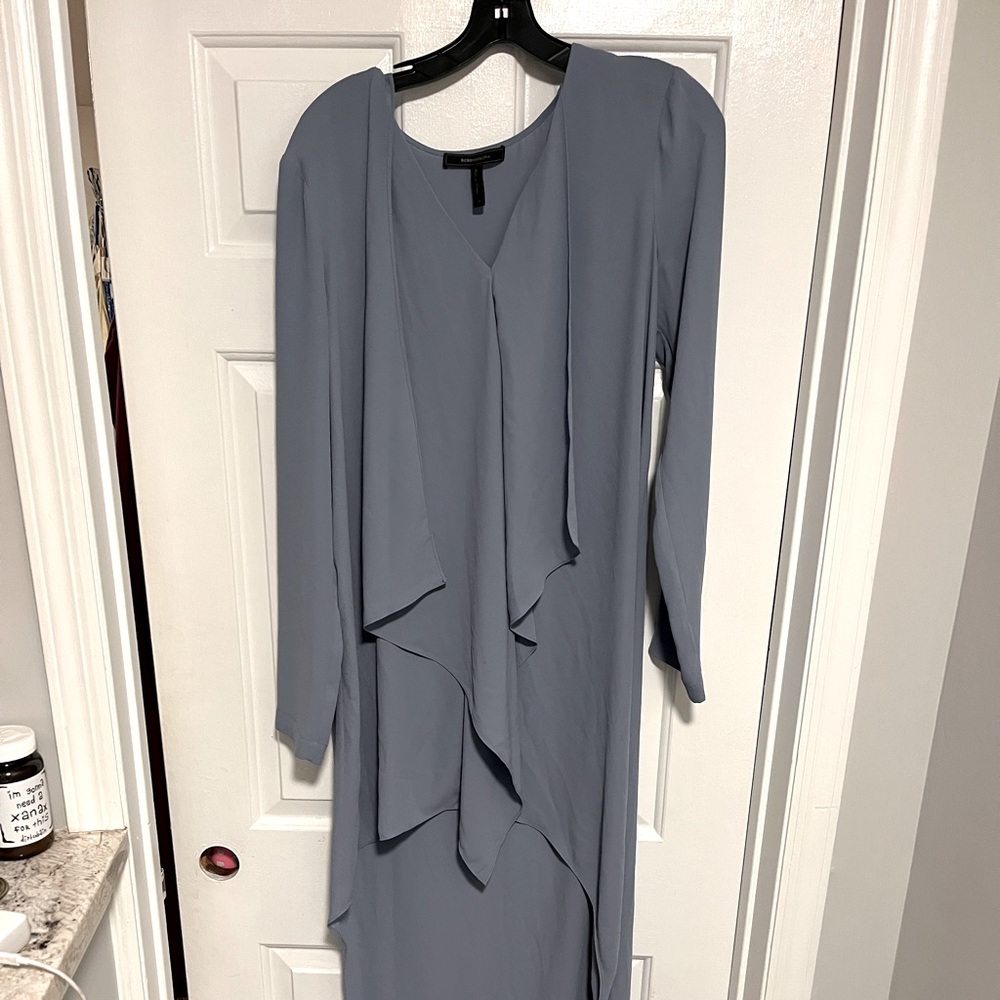 NEW BCBG MAXAZRIA KYNDAL ASYMMETRICAL DRAPED HIGH-LOW DRESS SIZE S